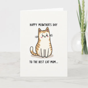 Cartão do Dia das Mães do Gato Mal-humorado Melhor