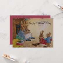 Cartão do Dia das Mães do Peter Rabbit