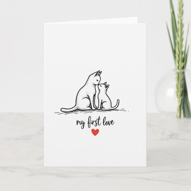 Cartão do Dia das Mães do Primeiro Amor (Frente)