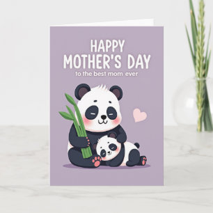 Cartão do Dia das Mães do Urso Sorridente