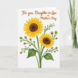 Cartão do Dia das Mães Dourado para a Filha