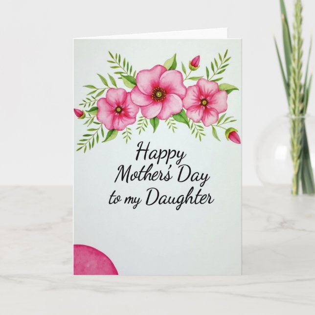 Cartão do Dia das Mães Elegante Roxo (Frente)