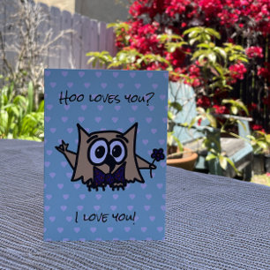 Cartão do Dia das Mães em ASL com Ollie a Coruja (
