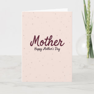 Cartão do Dia das Mães em Burgundy Script