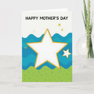 Cartão do Dia das Mães Estrela Dourada