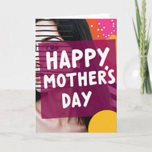 Cartão do Dia das Mães Faixa Magenta