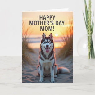 Cartão do Dia das Mães Feliz Listrado para a Mamãe