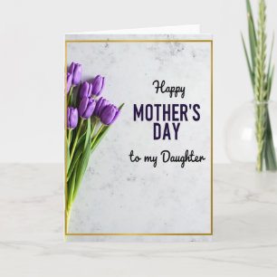 Cartão do Dia das Mães Filha Tulipa