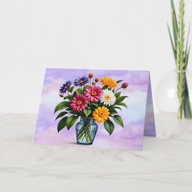 Cartão do Dia das Mães Floral (Frente)