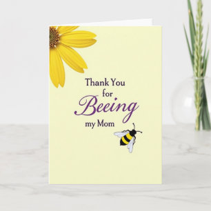 Cartão do Dia das Mães Floral Beeing