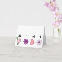 Cartão do Dia das Mães Floral Borboleta MAMA