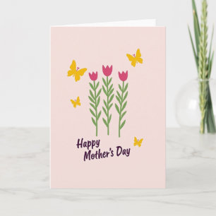 Cartão do Dia das Mães Floral de Primavera