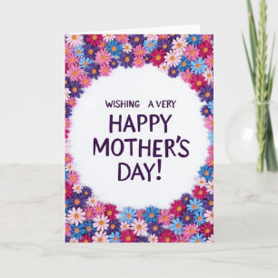 Cartão do Dia das Mães Floral Feito à Mão