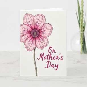 Cartão do Dia das Mães Floral Magenta