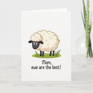 Cartão do Dia das Mães Floral Ovelha Amor