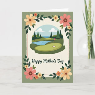 Cartão do Dia das Mães Floral Paisagem