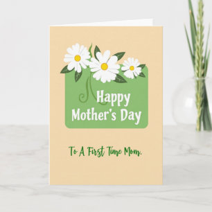 Cartão do Dia das Mães Floral para a Primeira Mãe