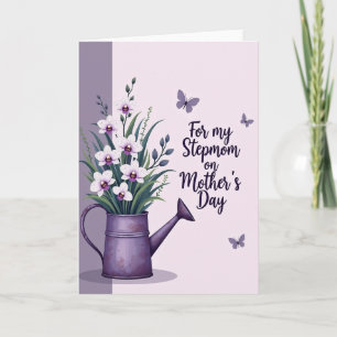 Cartão do Dia das Mães Floral para Madrasta