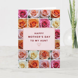 Cartão do Dia das Mães Floral para Tia