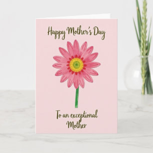Cartão do Dia das Mães Floral Róseo