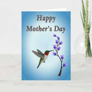 Cartão do Dia das Mães Floral Ruby Bird