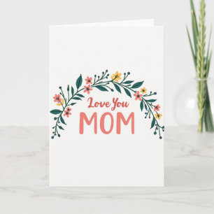Cartão do Dia das Mães Floral Sincero