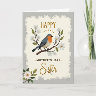 Cartão do Dia das Mães Floral Sister