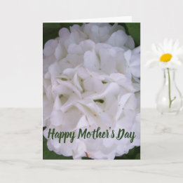Cartão do Dia das Mães Floral Snowball Bloom Feliz
