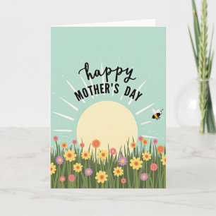 Cartão do Dia das Mães Floral Sunshine