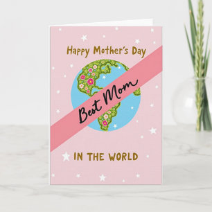 Cartão do Dia das Mães Floral Terra