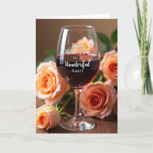 Cartão do Dia das Mães Floral Vinho Carmesim