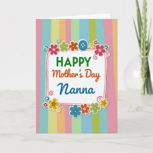 Cartão do Dia das Mães Floral Vovó