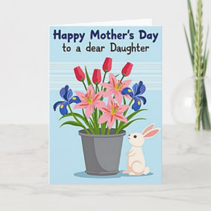 Cartão do Dia das Mães Flores Delicadas