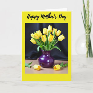 Cartão do Dia das Mães Flores Vibrantes