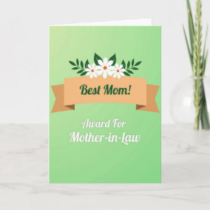 Cartão do Dia das Mães Folhas Verdes