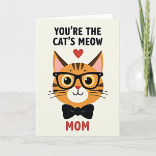 Cartão do Dia das Mães Gato Fofo
