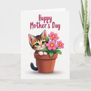 Cartão do Dia das Mães Gatos Mais Doce