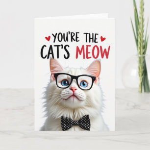 Cartão do Dia das Mães Gatos Miando Corações