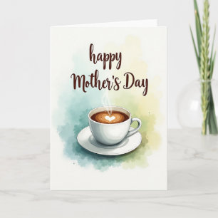 Cartão do Dia das Mães Heart Latte