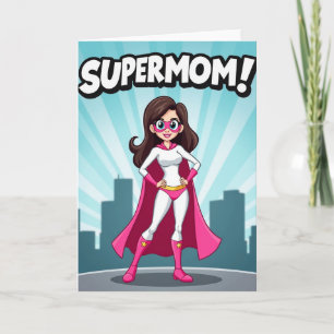 Cartão do Dia das Mães Hero Mom