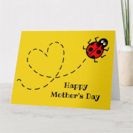 Cartão do Dia das Mães Joaninha Personalizado