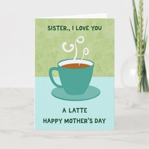 Cartão do Dia das Mães Latte Feliz