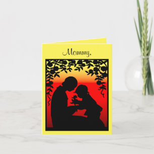 Cartão do Dia das Mães Mãe e Filho