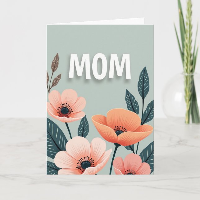 Cartão do Dia das Mães Mãe Elegante (Frente)