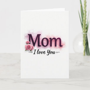 Cartão do Dia das Mães Magenta Love You