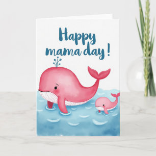 Cartão do Dia das Mães Marinhas Rosa