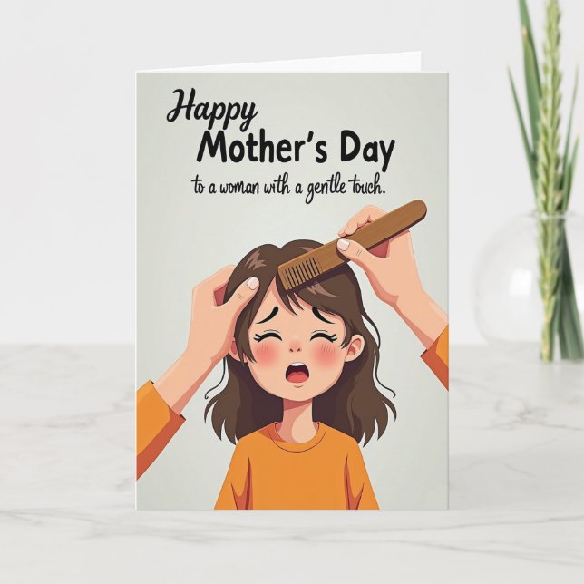 Cartão do Dia das Mães Matte Gentle Touch (Frente)