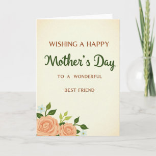 Cartão do Dia das Mães Melhor Amiga Floral