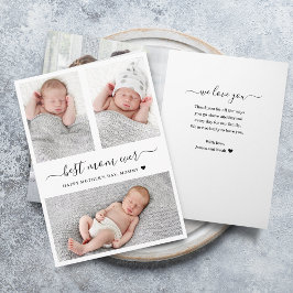 Cartão do Dia das Mães Moderno com Múltiplas Fotos