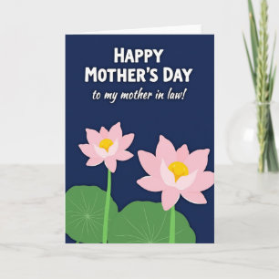 Cartão do Dia das Mães Navy Floral